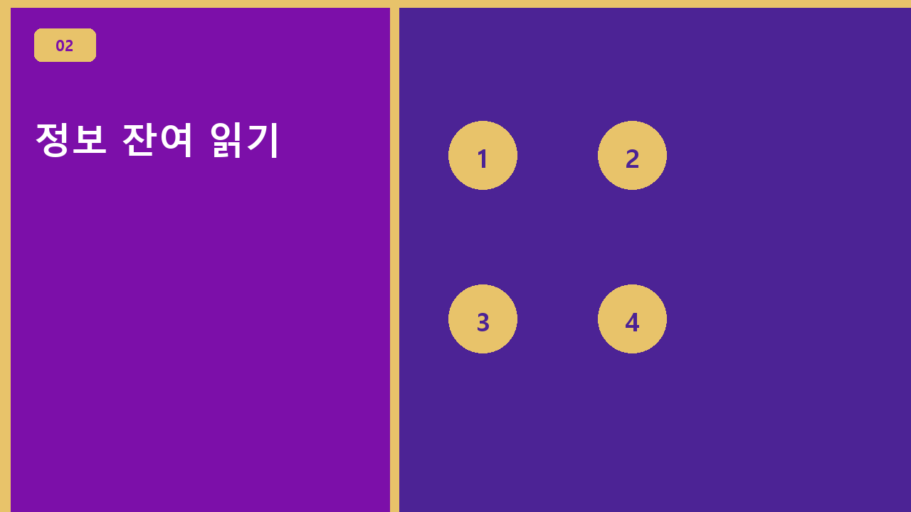 정보 잔여 읽기